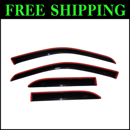 Custom Fit Window Vent Visors for Ram 1500 Crew Cab, Easy Installation - Smoke