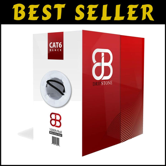 1000ft Cat 6 Ethernet Cable - High-Speed 23AWG Network Wire for Gaming & Office
