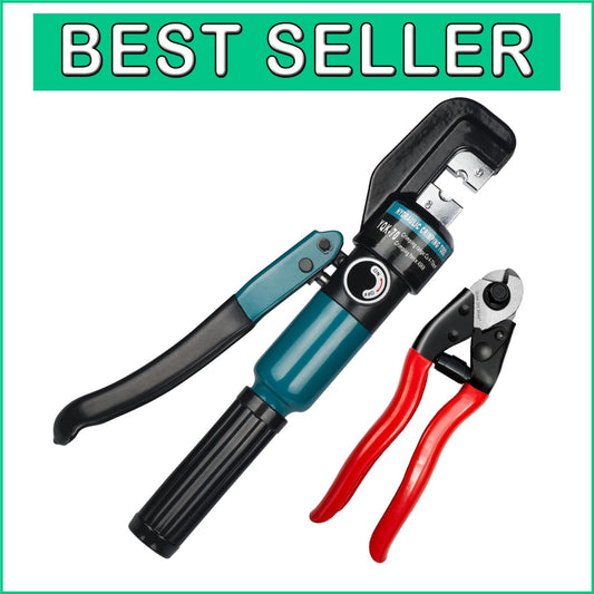 Durable Hydraulic Crimping Tool with Ergonomic Grip - Perfect for Cable Railing