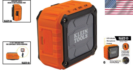 Compact Jobsite Bluetooth Speaker - Rugged, Versatile & Ideal for Professionals
