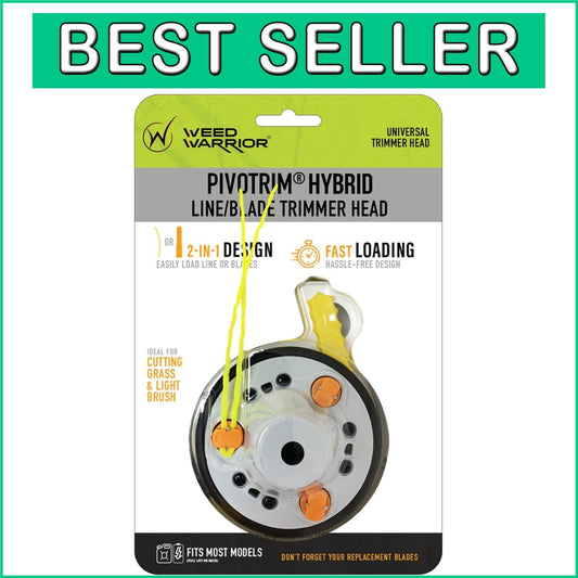 Pivotrim Rino Tuff Trimmer Head with Blades & String for Efficient Lawn Care
