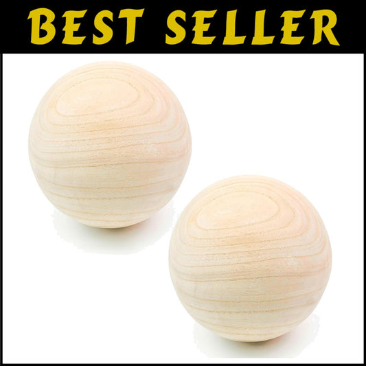 7-Inch Unfinished Wooden Balls - Versatile Crafting Supplies for All Ages