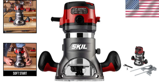 Ergonomic 10 Amp Corded Router with Dust Extraction and Micro-Depth Control