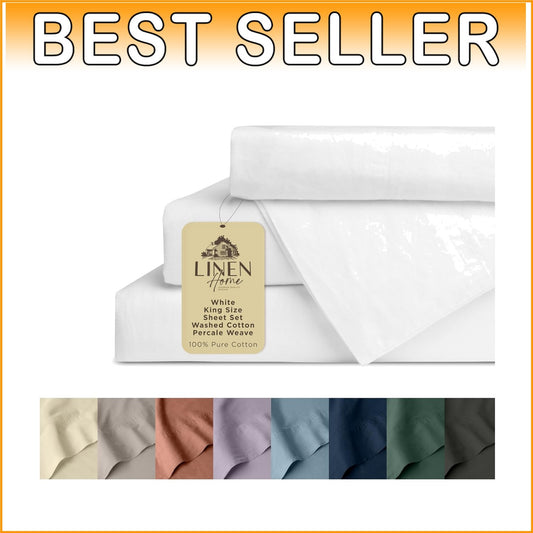 4-Piece King Cotton Sheet Set with Envelope Closure Pillowcases - Chic & Durable