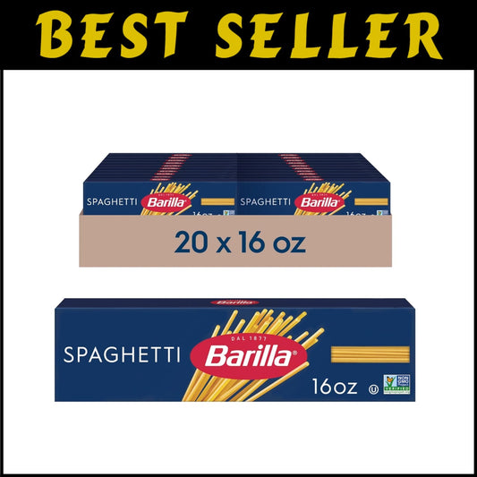 High-Quality Non-GMO Spaghetti Pasta, 16 oz. Boxes - 20 Count Convenient Pack