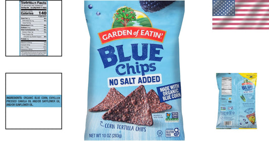 Classic Organic Blue Corn Tortilla Chips – 10oz, Perfect for Healthy Snacking