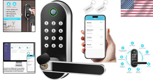Advanced 6-in-1 Smart Lock: Fingerprint, Code, Remote & More for Modern Homes