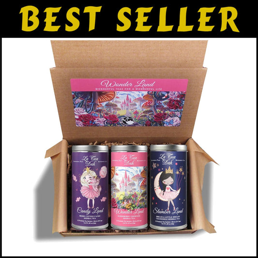 Adorable Kids Tea Set - 3 Delicious Decaf Herbal Teas for Parties & Celebrations