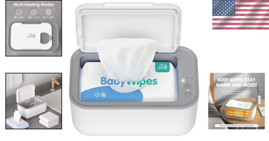 Portable 2-in-1 Baby Wipe Warmer and Dispenser with Even Heating & Moisture Seal