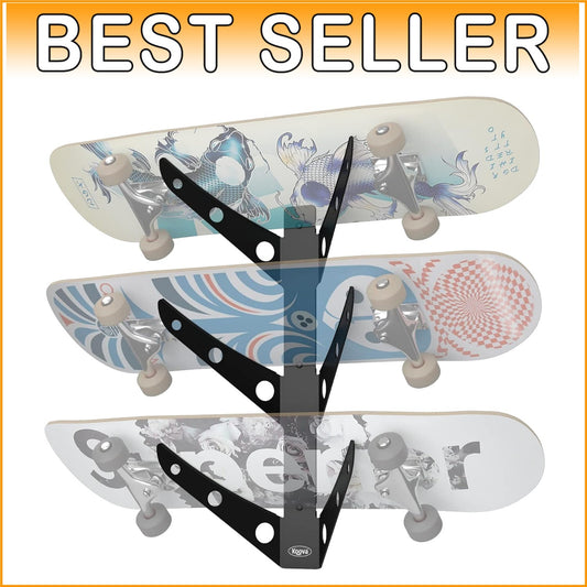 Creative 3 Board Wall Rack – Space-Saving Skateboard & Scooter Display Holder
