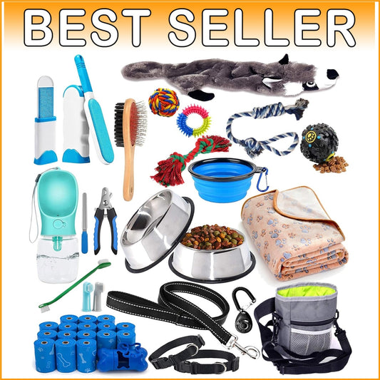 39-Piece Puppy Supplies Starter Kit - Ultimate Welcome Gift for New Dogs