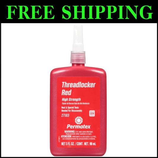 Heavy-Duty 90 ml Threadlocker Red - Locking Power for Vibration Resistance