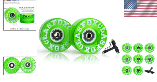 Durable 78A Indoor/Outdoor Roller Skate Wheels with High-Quality ABEC-9 Bearings