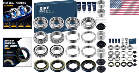 Alloy Steel 4 Set Trailer Wheel Hub Kit with Dust Cover & Cotter Pin Included