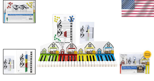Reusable Piano Teaching Aids with Magnetic Board & Music Note Stickers for Kids