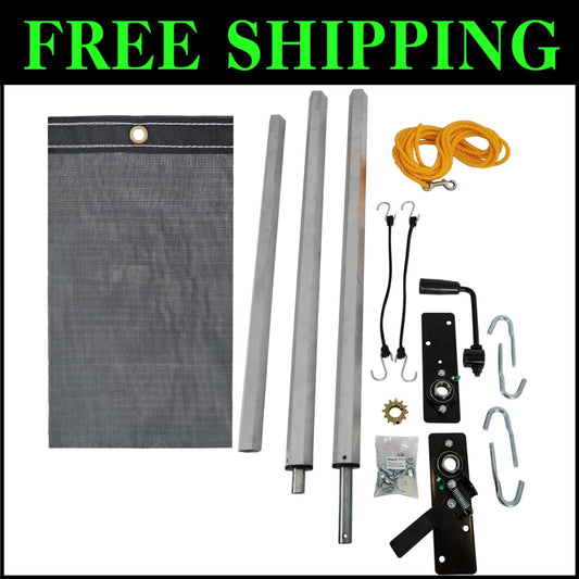 Tough 5 FT x 12 FT Aluminum Mesh Tarp for Secure Dump Trailer Load Coverage