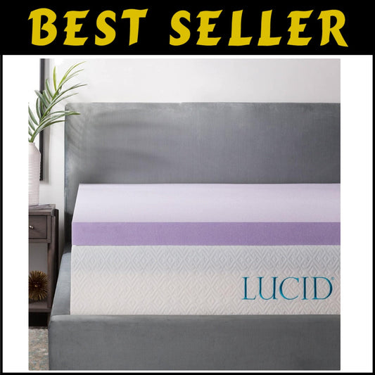 Enhanced Sleep with Twin XL 3-Inch Lavender Infused Memory Foam Mattress Topper