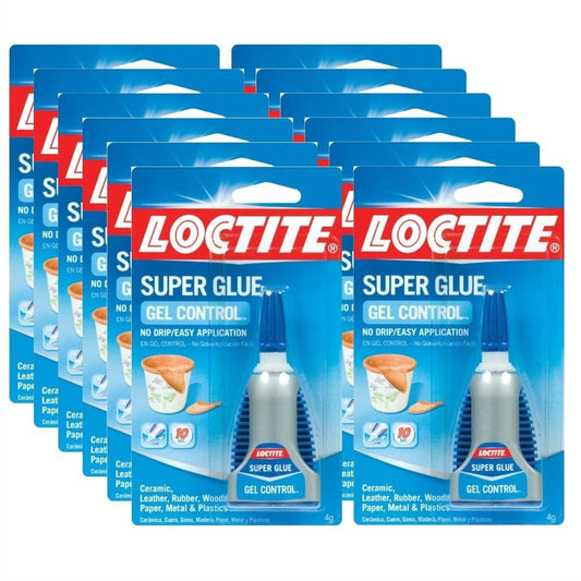 Versatile 12 Pack Super Glue Gel - Ideal for Art, Automotive & Vertical Use