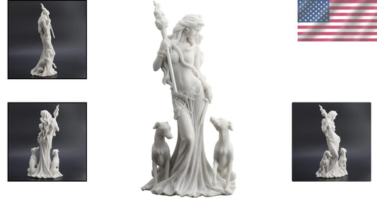 Hecate Resin Sculpture: 13 3/8 Inches of Greek Mythology - Gift-Ready Art Piece