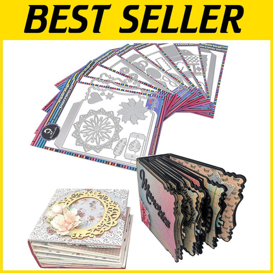 Art Deco Mini Album Die-Cuts 15x15CM - Perfect for Scrapbooking & DIY Cards