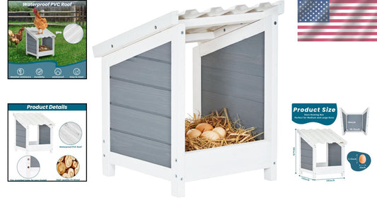 Weather-Resistant Chicken Nesting Box with Easy Installation - Modern Design