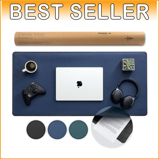 35x17-Inch Waterproof Desk Blotter with Innovative Document Slot - Premium Mat