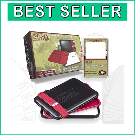 Stylish Wet Palette Bundle: 100 Hydro Sheets & 4 Sponges for Acrylic Artists