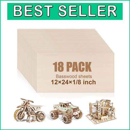 Large 12x24 Unfinished Wood Sheets - Ideal for Modeling & Creative Projects