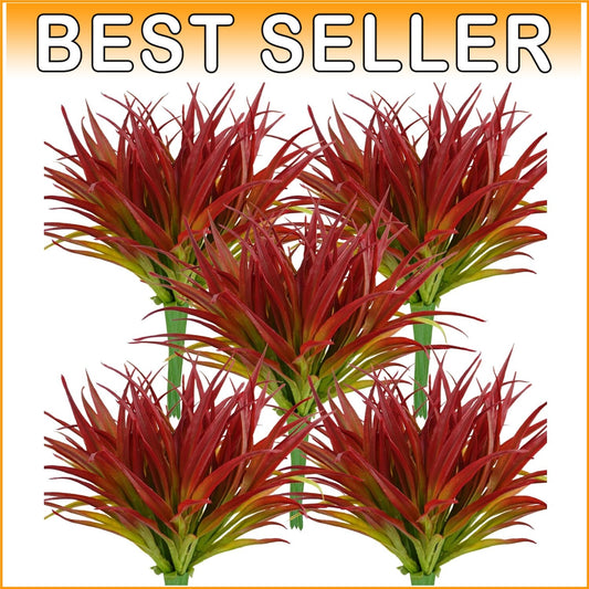 32Pcs UV Resistant Artificial Grass Plants for Stylish Indoor & Outdoor Decor