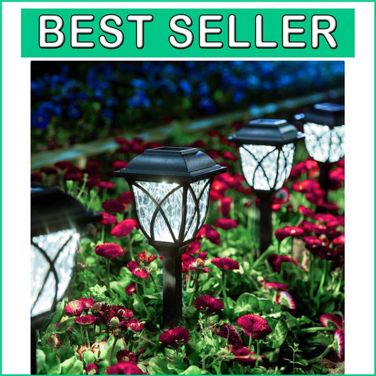Charming Solar Walkway Lights - 8 Pack LED Outdoor Decor with Ripple Effect