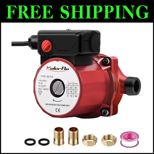 High Efficiency 3/4 Inch Circulation Water Pump - Prevents Pipe Freezing RS15-6