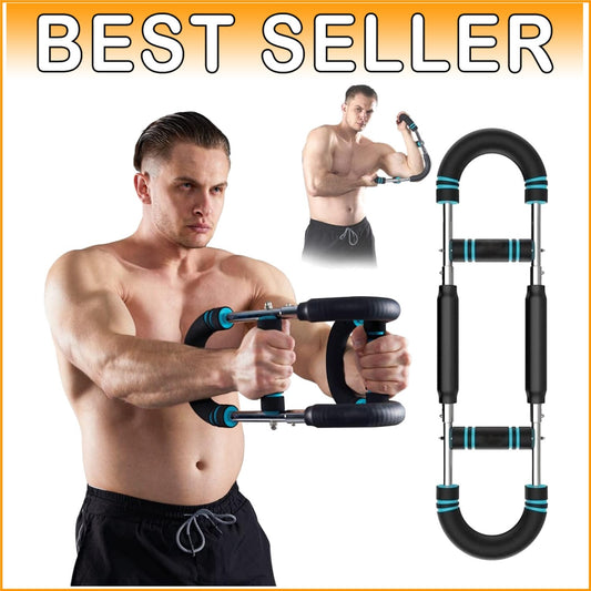 Adjustable Twister Arm Exerciser - Portable Strength Training Bar for Home Gym