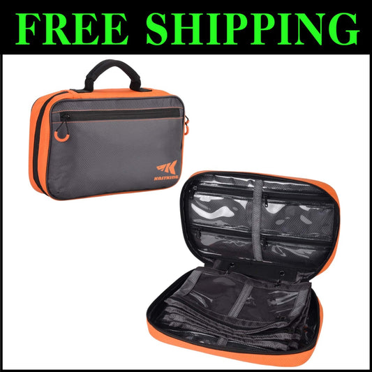 Compact Transparent Tackle Bag with Customizable Storage for Fishing Adventures