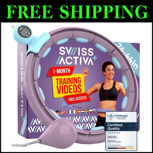 Adjustable Infinity Weighted Hula Hoop for Belly Fat Loss - Track Your Progress