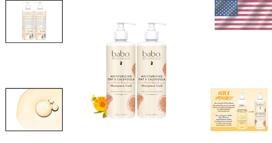 Lightly Scented Oat & Calendula 2-in-1 Shampoo for Sensitive Skin – Allergy-Free