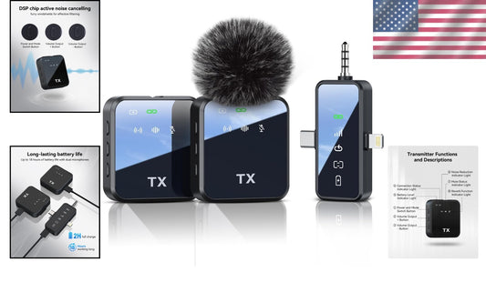 Mini Wireless Microphone with Noise Reduction - Ideal for YouTube & TikTok