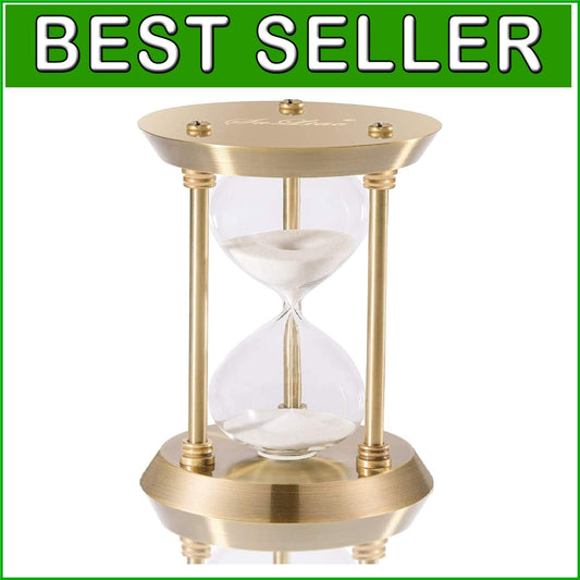 60 Minute Brass Sand Timer - Vintage Hourglass Clock for Productivity & Style