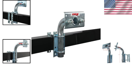 Compact Heavy-Duty Spare Tire Mount for 4, 5, 6 Lug Wheels - 2-Year Warranty