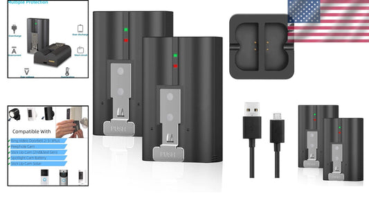 Rechargeable 6040mAh Battery Pack & Charger for Ring Doorbell and Spotlight Cam
