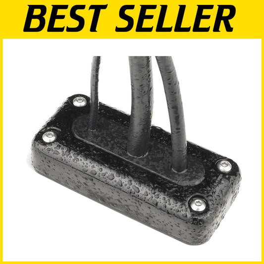 Modern Low-Profile Cable Seal - Black Stainless Steel for Marine Applications