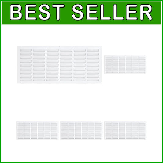 Easy to Install 30 x 12 White Return Vent Grilles, Pack of 5 for Optimal Airflow