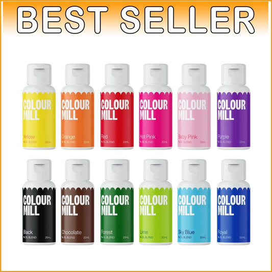 12 Color Kickstarter Pack Oil-Based Food Coloring - Perfect for Cake Decorating