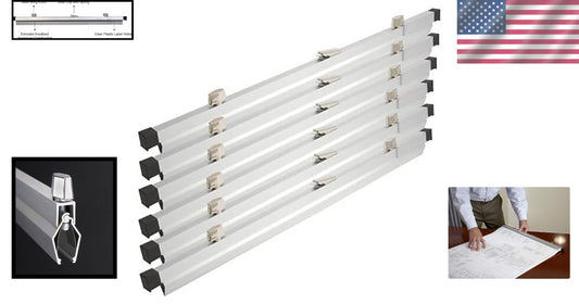 Comprehensive Blueprint Holder Clamp Set – 6 x 42-Inch Heavy-Duty Clips Included