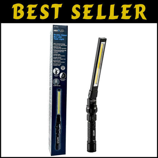 Rechargeable 1200 Lumen Magnetic Flashlight with Rotatable Head for Mechanics