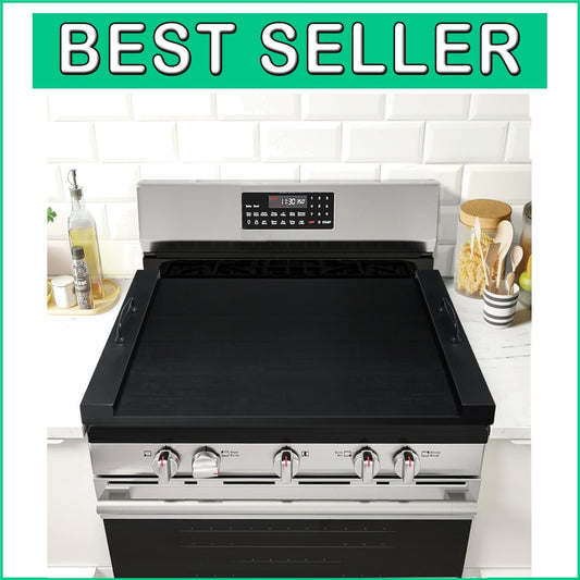 Elegant Bamboo Noodle Board Stove Cover with Handles – Space-Saving Design