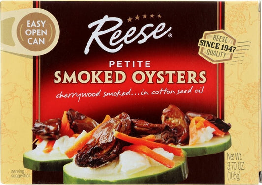 Cherrywood Smoked Petite Oysters, Easy Open Can - Pack of 10 Delights
