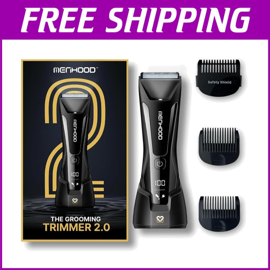 All-in-One Body & Groin Trimmer 2.0 - Ceramic Heads, Shower-Friendly & Reliable