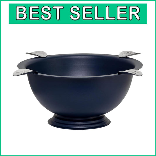 Cigar Lover's Choice: Large 8" Windproof Matte Blue Ashtray with Stirrup Support