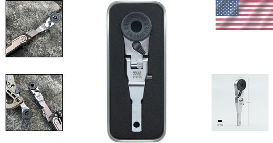 Flat End Flex Head EDC Ratchet Wrench for Leatherman Multitools - Compact Design