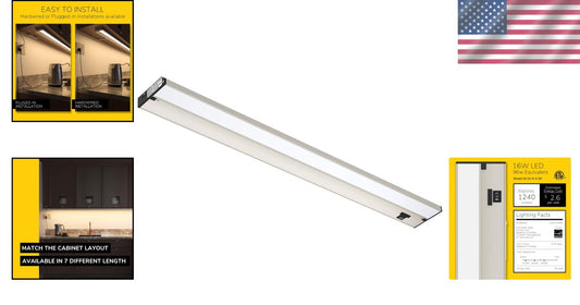 32-Inch Slim LED Under Cabinet Lighting - Dimmable, ETL Listed, Stylish Design
